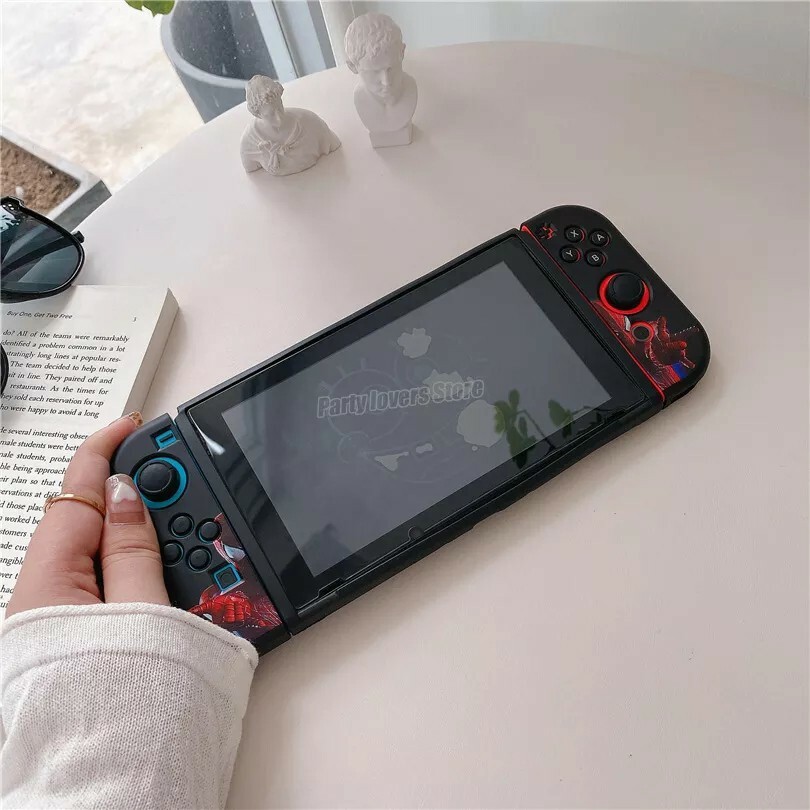 Coque Nintendo Switch Spiderman rigide anti-choc avec étuis Joy-Con ergonomiques - 3