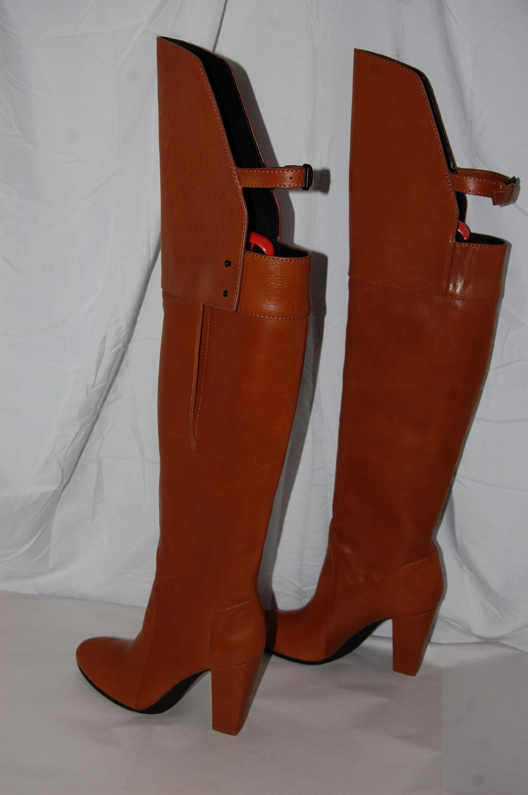 39/9 ️ Phillip Lim 'ORA' TAN LEATHER OVER THE KNEE HIGH HEEL TALL