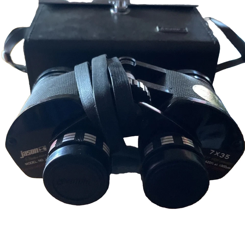 Binoculars with original case,Jason Model No.124 7 x 35 / 420ft at 1000 yds. - Image 4 of 4