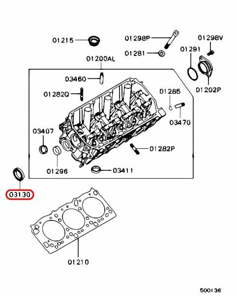 Sello de aceite de árbol de levas OEM Mitsubishi MD372536 para Outlander Lancer Mirage Foto 3 de 4