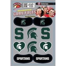 Fan-A-Peel Michigan State Waterless Peel and Stick Temporary Tattoos