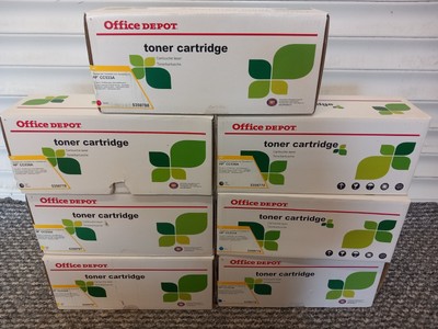 7 x OFFICE DEPOT HP TONERKASSETTEN HP FARBLASERJET ALLE FARBEN