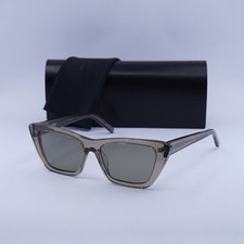New Saint Laurent SL276 MICA 043 Transparent Brown/Grey 53-16-145 Sunglasses