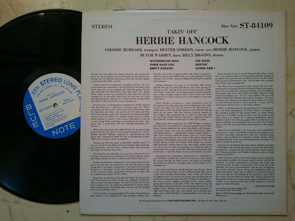 Herbie Hancock Takin' Off US 1962 Blue Note ST-84109 Van