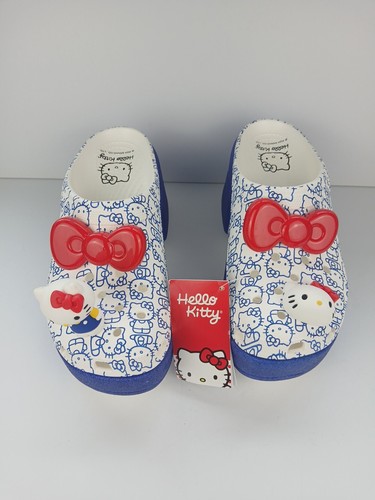 CROCS HELLO KITTY SIREN CLOG with jibbitz Size W8/M6 Unisex New With Tags - Picture 4 of 24