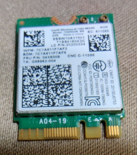 Carte WiFi Lenovo 7260NGW Pour Yoga 2 Pro - Pièce D'origine 20200554 - Occasion