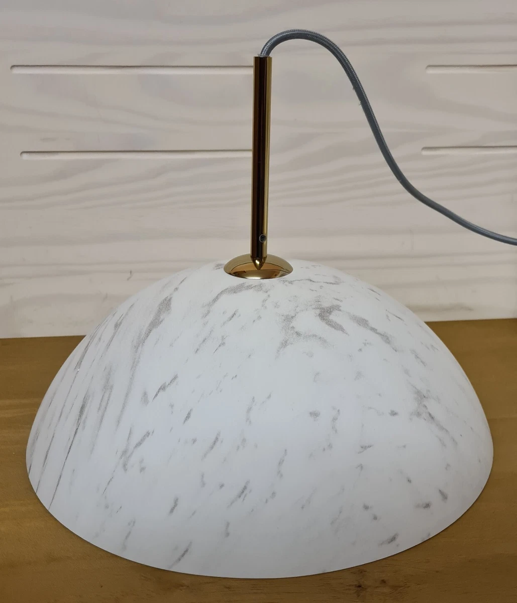 Next Bianco Pendant Light White Marble Effect Gold Fixtures 36cm To 115cm New