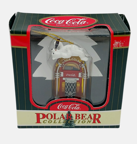 Coca Cola Polar Bear Collection Christmas Ornament Bear On Jukebox 1999 ...