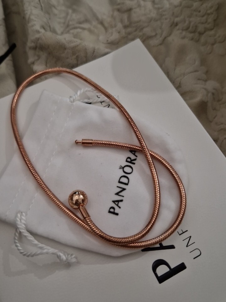 Pandora Rose Gold Authentic Moments Necklace 45cm eBay