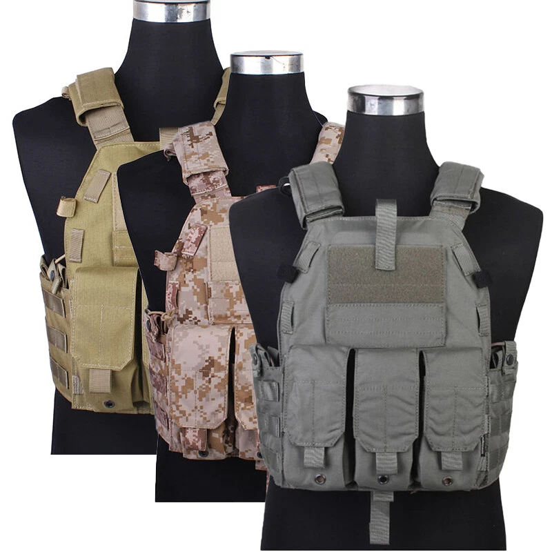 Emersongear Protective 094K Tactical Vest Body Armor Plate Carrier W/ Mag Pouch - Image 2 of 4