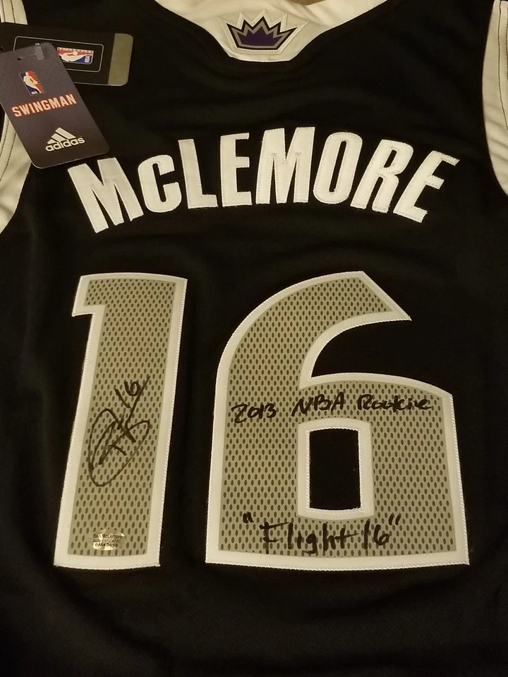 Ben McLemore Signed Adidas Kings Swingman Jersey Insc. McLemore COA - Imagem 2 de 4