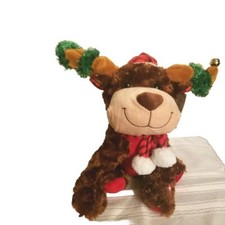Christmas Animated Musical "Jingle Bells" Flapping Ears Plush Reindeer