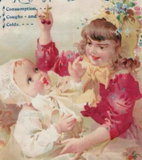 1880s Dr. King's Cure-All Quack Medicine Adorable Baby & Child Cherries #7S