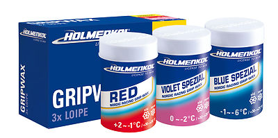Holmenkol 3* Loipe Grip Wachs 3*45g