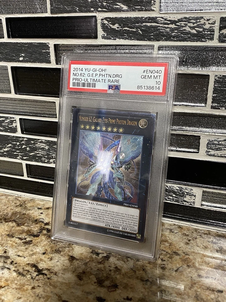 YU GI OH  2014 PRIO-EN040 NUMBER 62 GALAXY-EYES PRIME PHOTON DRAGON PSA 10 - Image 2 of 4