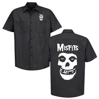 Misfits ''Skull''  Double Sided Work Shirt - S - 3X