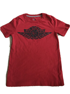 Air Jordan Shirt Boys Red Small P Short Sleeve Graphic Shirt