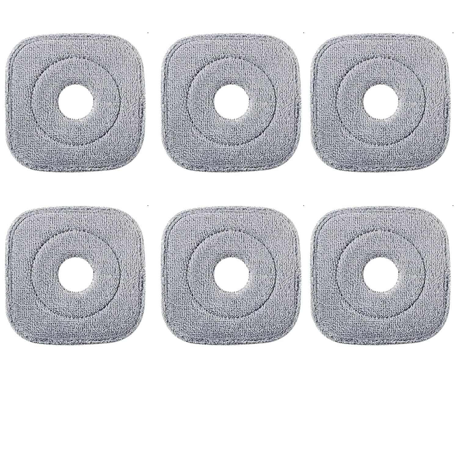 6 Pack 9 Inch Square Microfiber Mop Pad Refill Compatible with True & Tidy