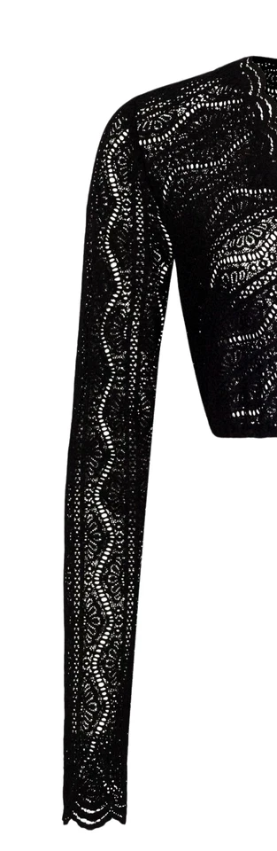 Alpenfee Dirndlbluse Lana, große Größen Gr. 50 Damen langarm Spitze schwarz - Bild 3 von 4