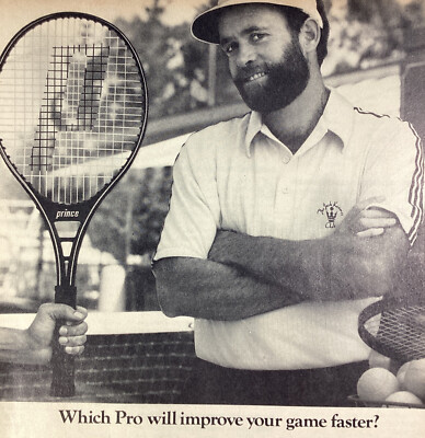 Prince Tennis Print Ad Original Vtg 1981 Rare Jack Kramer Club Rolling Hills CA