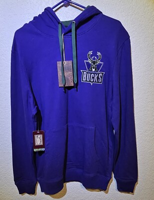 Mitchell & Ness Milwaukee Bucks NBA Hoodie Purple Men Medium