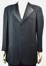 ARMANI Colezioni - Black Tuxedo Suit Blazer- US/UK 42R, EU 52R