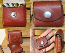 38/357 Ammo holder Bond Arms, leather,38 & 357 , Derringer, leather pocket carry