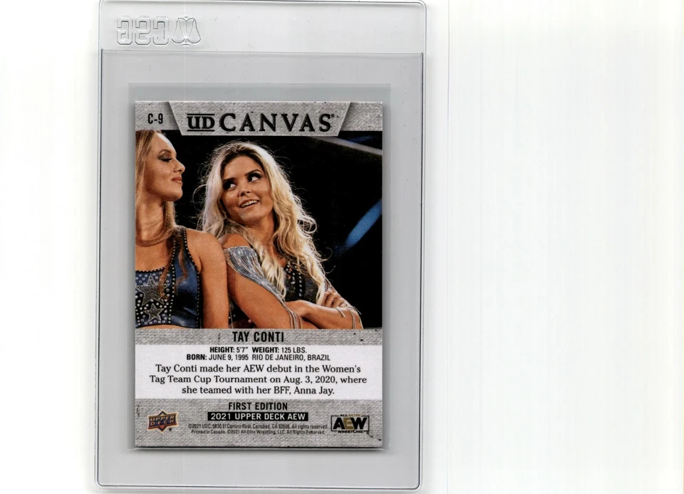 2021 Upper Deck AEW All Elite Wrestling Canvas  Tay Conti  - Image 2 of 2