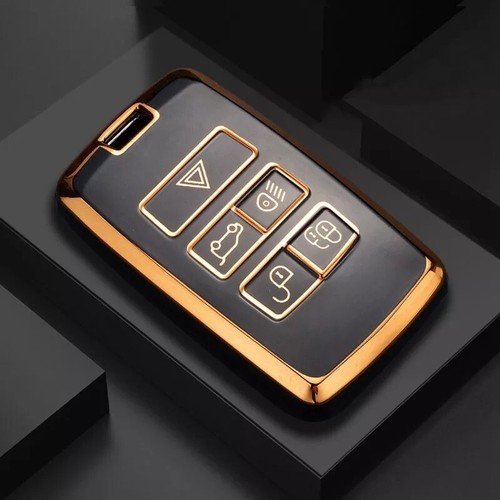Custodia portachiavi telecomando per Jaguar Landrover E-PACE F-PACE XE CF XK X *NERO* - Foto 3 di 12