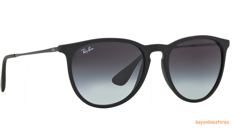 Ray-Ban RB4171 622/8G Erika Sunglasses Womens 54mm Black  Matte Round Ray-Ban Erika RB4171 622/8G Black Sunglasses - eye-oo.com main image 4