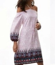 LOFT Off Shoulder Dress Women’s Purple Medium Petite