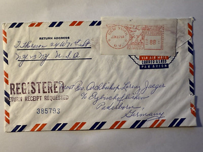 USA Einschreiben nach Paderborn. Los 6894. schoeniger-notgeld