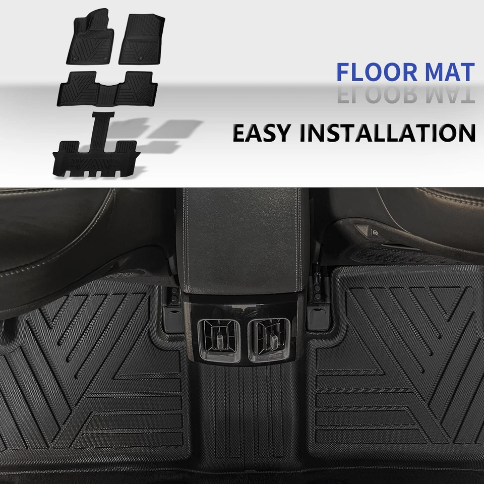 Floor Mats Trunk Liners Cargo Liner with Backrest Mats For 2021-2025 KIA Sorento Foto 4 de 4