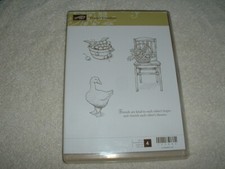 Stampin' Up Cherish Friendship 4 Piece Rubber Stamp Set NEW