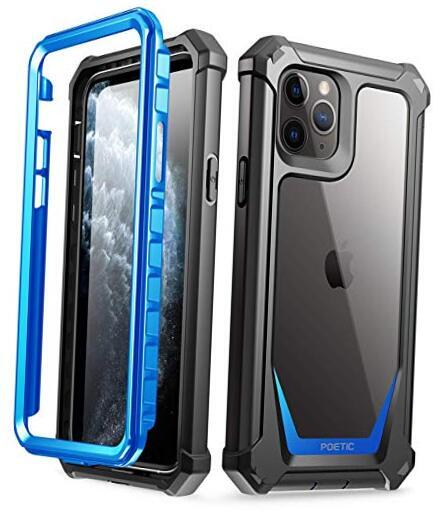 iPhone 11 Pro Case,  Full-Body Hybrid Shockproof Rugged Clear Bumper Blue
