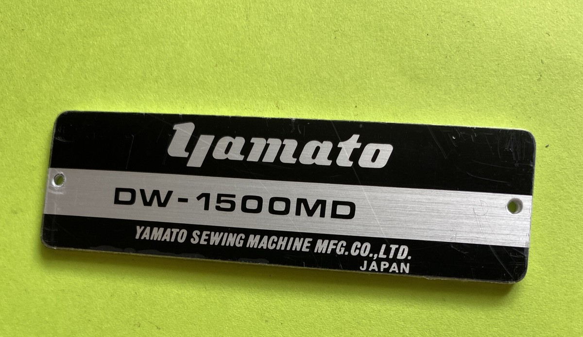 NOS* 93119 YAMATO NAME PLATE FOR DW-1500MD | eBay