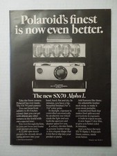 1976 POLAROID SX-70 Alpha 1 Land Camera Magazine Ad