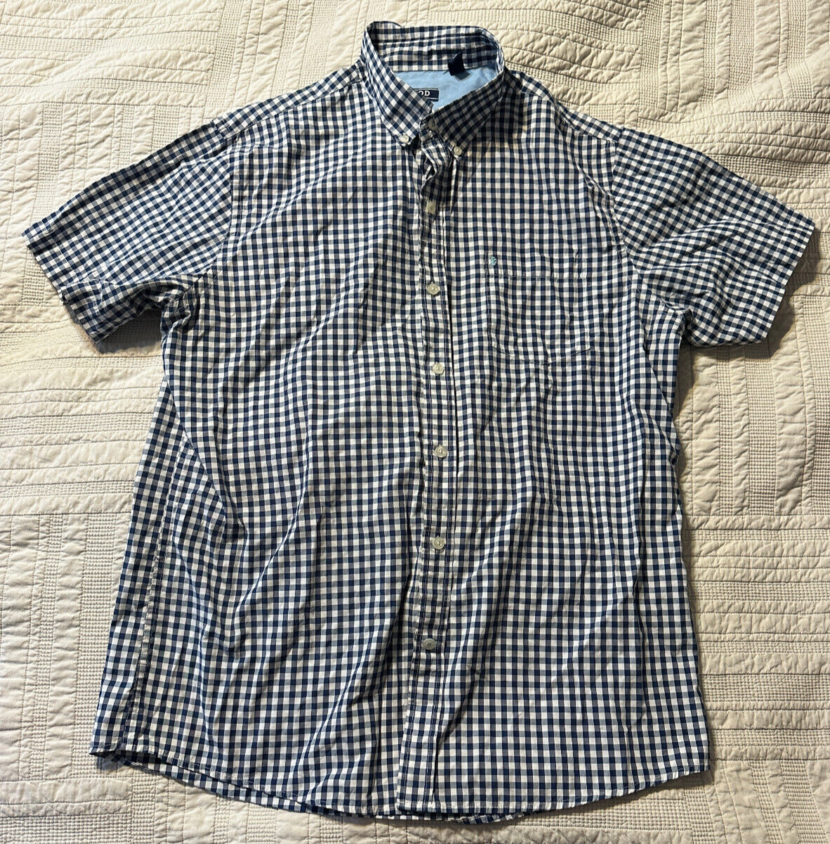 IZOD PLAID DRESS SHIRT SIZE L LARGE BUTTON DOWN | eBay