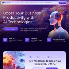 AI Course Website Design with Free VPS Web Hosting and Installation
