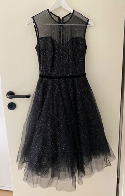 Bronx & Banco Tüll Kleid in schwarz mit Glitzerpartikeln