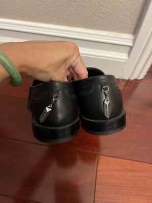 Collegium Pillar Penny Black Leather Loafers Sz 40 Made In  display picture 3