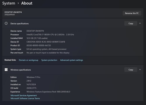 Lenovo Thinkpad P53 i7-9850H 512 SSD 32GB RAM - Picture 2 of 11