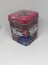 Lot of 2 Trolls World Tour Tins Includes: Charm, Wristlet, Cards, and Stickers