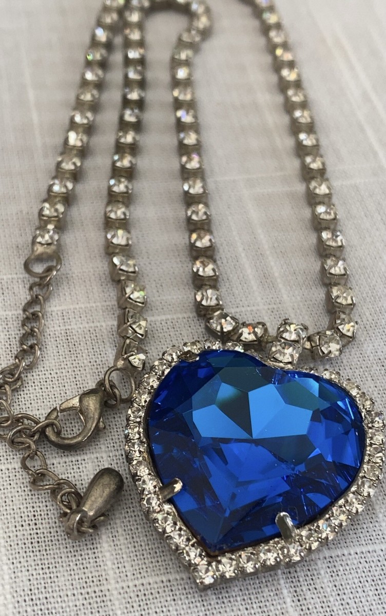 Ocean Blue Diamond Heart Of The Ocean Diamond Necklace Titanic