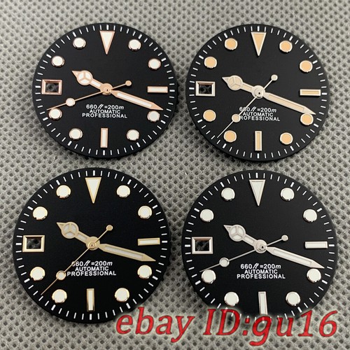 Reloj de 29 mm esfera y manecillas ajustadas movimiento NH35 9 en punto corona reloj para zurdos - Imagen 3 de 68