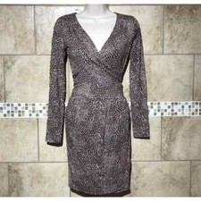 Envi: long sleeve faux wrap waist dress XS