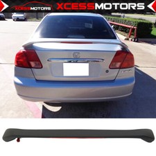 Fits 01-05 Honda Civic 4dr Oe Style Matte Black Trunk Spoiler W Led Brake Light Fits 01-05 Honda Civic 4dr Oe Style Matte Black Trunk Spoiler W Led Brake Light