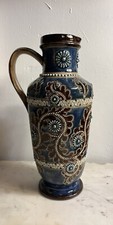 Vase En Gres XIXe Royal Doulton Lambeth Signé Daté