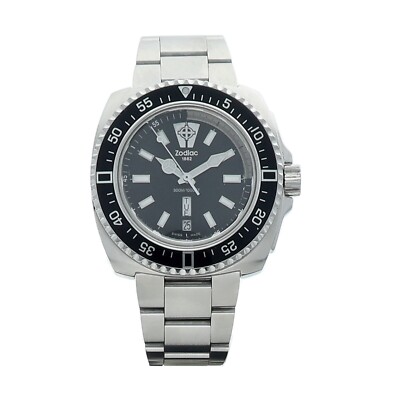 Zodiac Black V-wolf ZO2306 Swiss Men's Dive Watch 1882 Mid Size Zodiac Black V-wolf ZO2306 Swiss Men's Dive Watch 1882 Mid Size