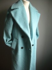 River Island Oversized Trench Coat 6 8 Long Blogger Relaxed Fit Pale Blue Pastel